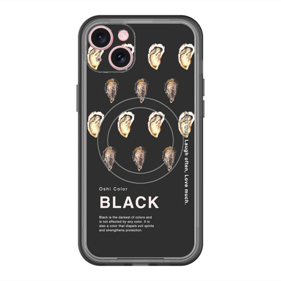 スリムプロテクションプレミアムケース with MagSafe［ BLACK-Oyster ］