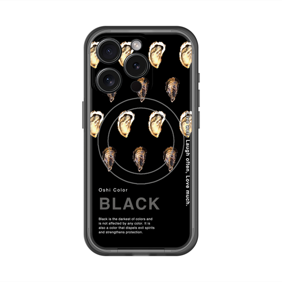 スリムプロテクションプレミアムケース with MagSafe［ BLACK-Oyster ］