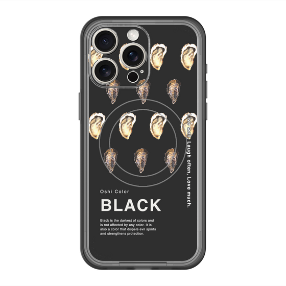 スリムプロテクションプレミアムケース with MagSafe［ BLACK-Oyster ］