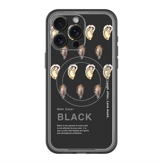 スリムプロテクションプレミアムケース with MagSafe［ BLACK-Oyster ］