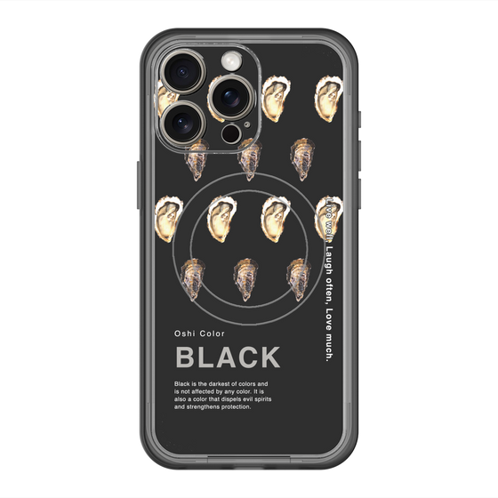 スリムプロテクションプレミアムケース with MagSafe［ BLACK-Oyster ］