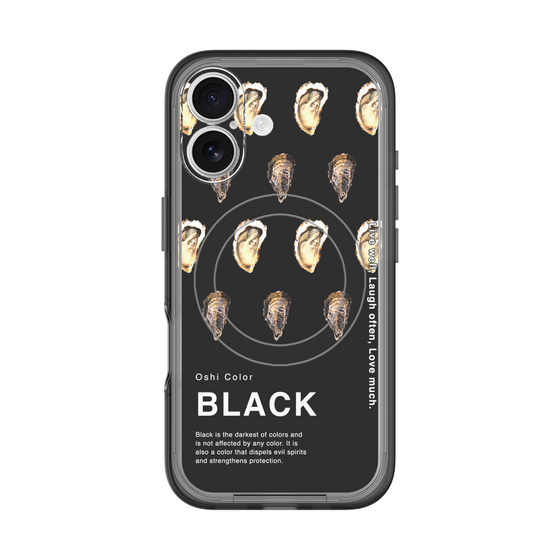スリムプロテクションプレミアムケース with MagSafe［ BLACK-Oyster ］