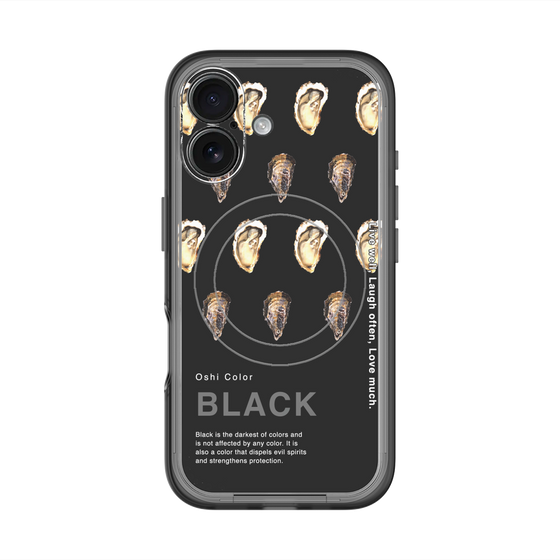 スリムプロテクションプレミアムケース with MagSafe［ BLACK-Oyster ］