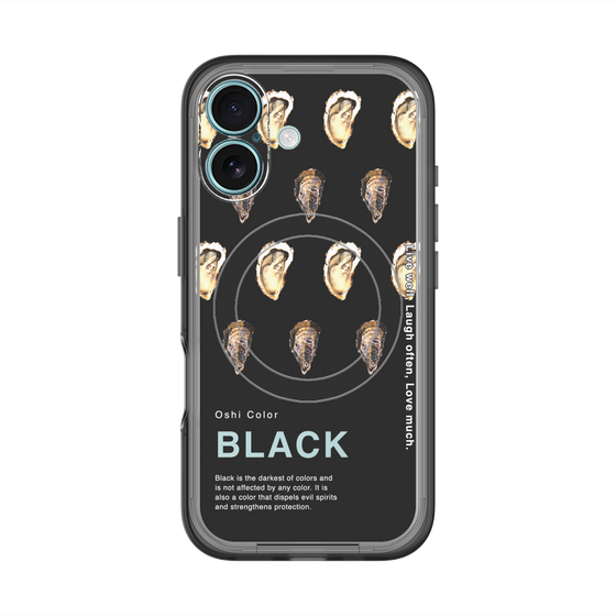 スリムプロテクションプレミアムケース with MagSafe［ BLACK-Oyster ］