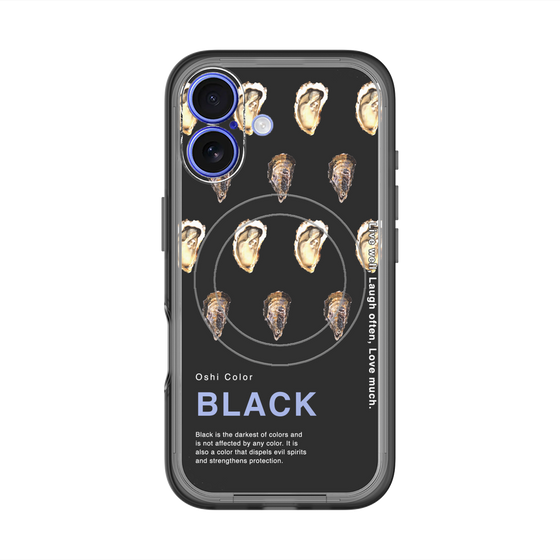 スリムプロテクションプレミアムケース with MagSafe［ BLACK-Oyster ］