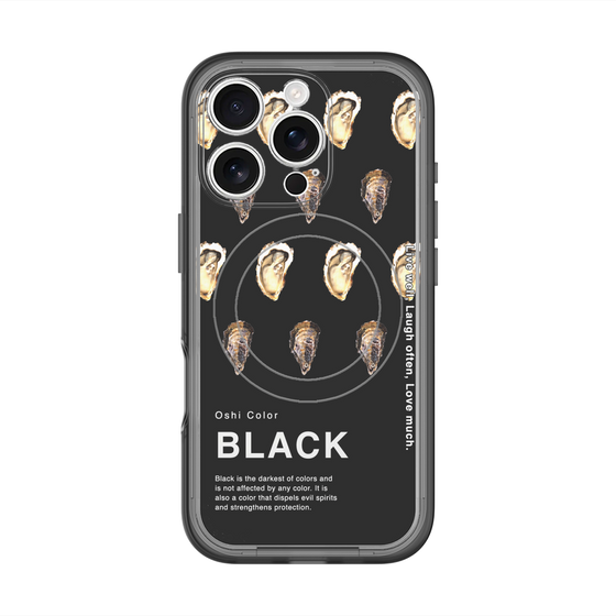 スリムプロテクションプレミアムケース with MagSafe［ BLACK-Oyster ］