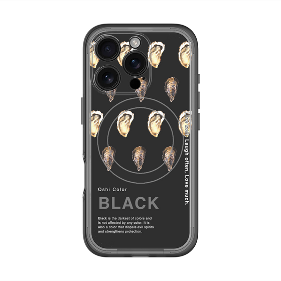 スリムプロテクションプレミアムケース with MagSafe［ BLACK-Oyster ］