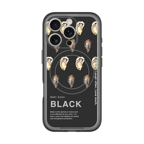 スリムプロテクションプレミアムケース with MagSafe［ BLACK-Oyster ］