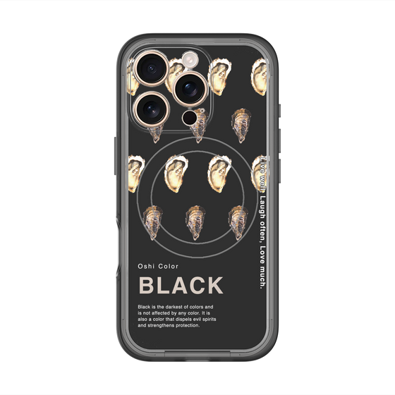 スリムプロテクションプレミアムケース with MagSafe［ BLACK-Oyster ］