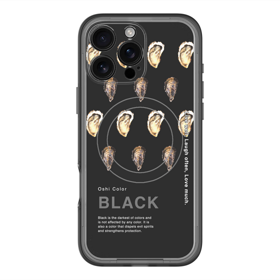 スリムプロテクションプレミアムケース with MagSafe［ BLACK-Oyster ］