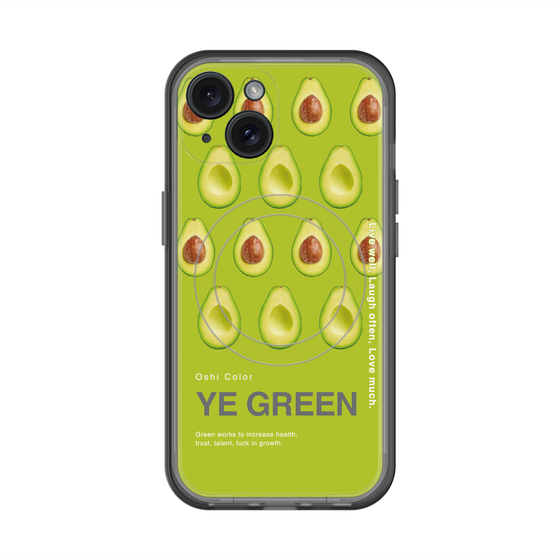 スリムプロテクションプレミアムケース with MagSafe［ YE GREEN-Avocado ］