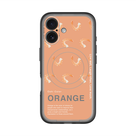 スリムプロテクションプレミアムケース with MagSafe［ ORANGE-Shrimp ］