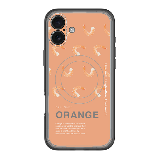 スリムプロテクションプレミアムケース with MagSafe［ ORANGE-Shrimp ］