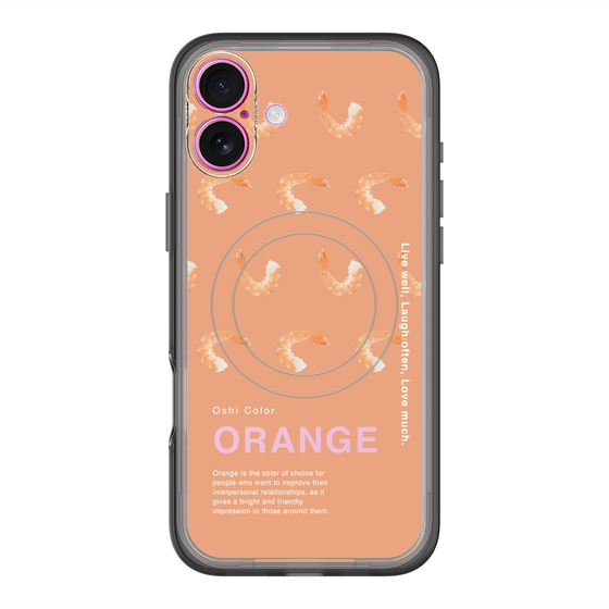 スリムプロテクションプレミアムケース with MagSafe［ ORANGE-Shrimp ］