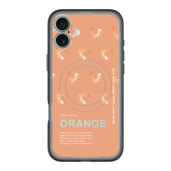 スリムプロテクションプレミアムケース with MagSafe［ ORANGE-Shrimp ］