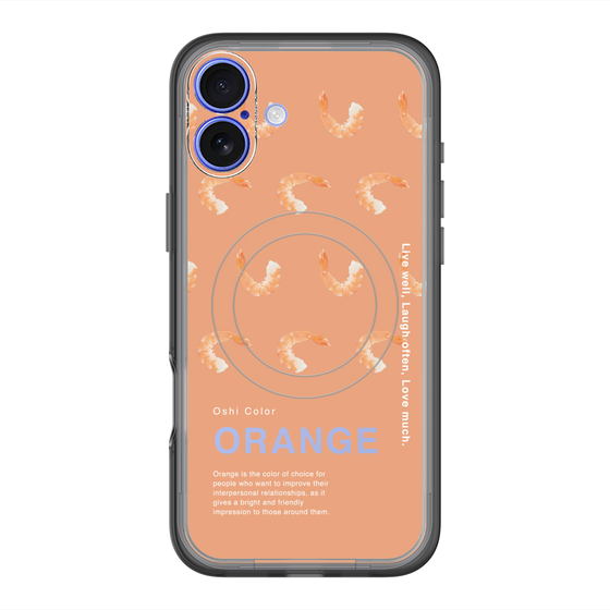 スリムプロテクションプレミアムケース with MagSafe［ ORANGE-Shrimp ］