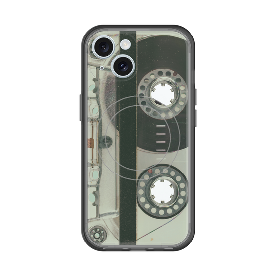 スリムプロテクションプレミアムケース with MagSafe［ RETORO CASSETTE TAPE - Skeleton Blue ］
