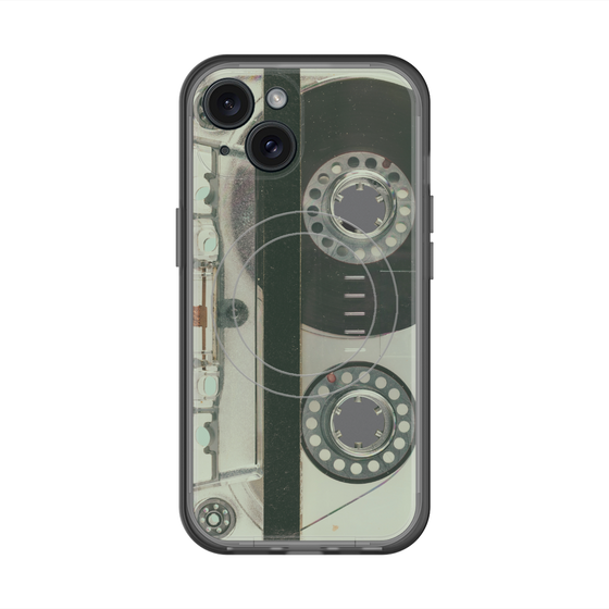スリムプロテクションプレミアムケース with MagSafe［ RETORO CASSETTE TAPE - Skeleton Blue ］