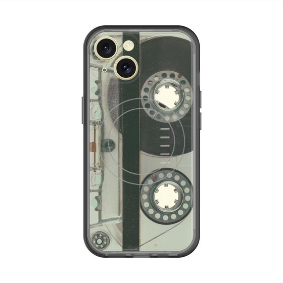 スリムプロテクションプレミアムケース with MagSafe［ RETORO CASSETTE TAPE - Skeleton Blue ］