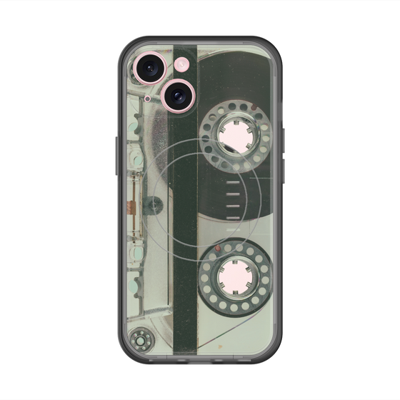 スリムプロテクションプレミアムケース with MagSafe［ RETORO CASSETTE TAPE - Skeleton Blue ］