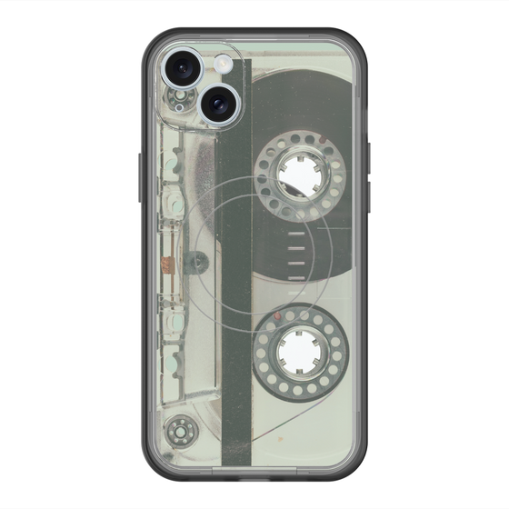 スリムプロテクションプレミアムケース with MagSafe［ RETORO CASSETTE TAPE - Skeleton Blue ］