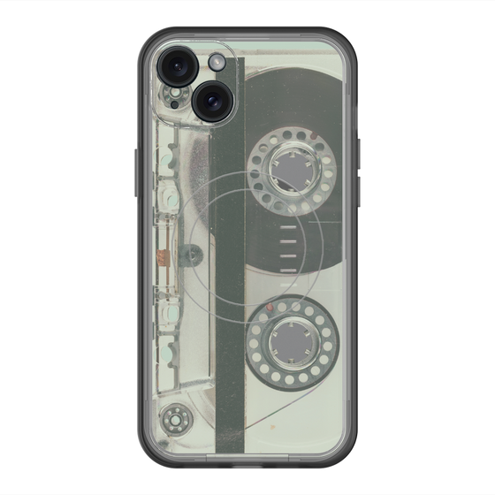 スリムプロテクションプレミアムケース with MagSafe［ RETORO CASSETTE TAPE - Skeleton Blue ］