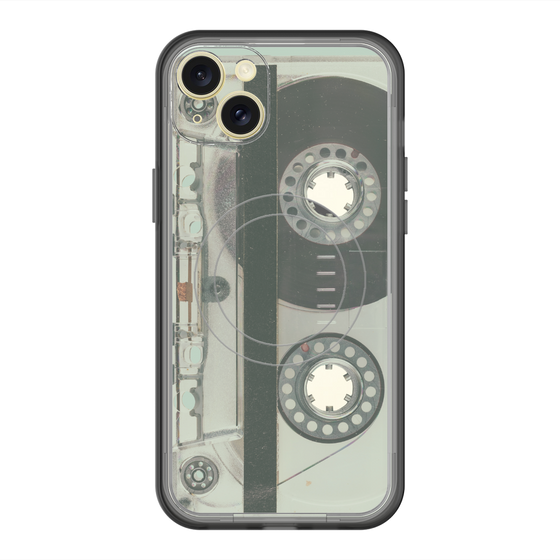 スリムプロテクションプレミアムケース with MagSafe［ RETORO CASSETTE TAPE - Skeleton Blue ］