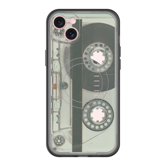 スリムプロテクションプレミアムケース with MagSafe［ RETORO CASSETTE TAPE - Skeleton Blue ］
