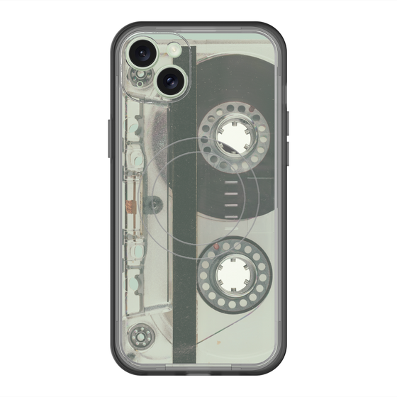 スリムプロテクションプレミアムケース with MagSafe［ RETORO CASSETTE TAPE - Skeleton Blue ］