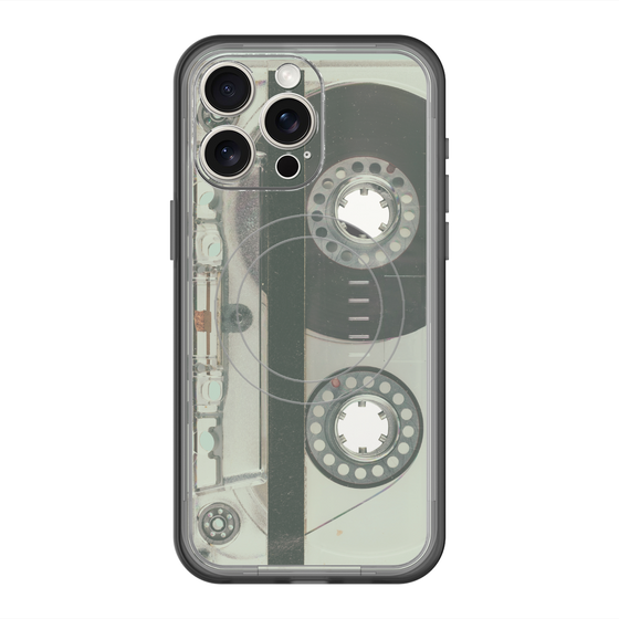 スリムプロテクションプレミアムケース with MagSafe［ RETORO CASSETTE TAPE - Skeleton Blue ］
