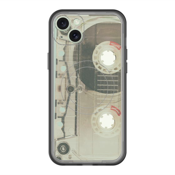 スリムプロテクションプレミアムケース with MagSafe［ RETORO CASSETTE TAPE - Skeleton Red ］