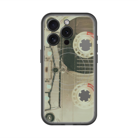 スリムプロテクションプレミアムケース with MagSafe［ RETORO CASSETTE TAPE - Skeleton Red ］