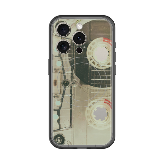 スリムプロテクションプレミアムケース with MagSafe［ RETORO CASSETTE TAPE - Skeleton Red ］