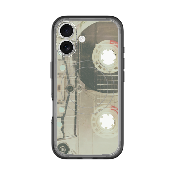 スリムプロテクションプレミアムケース with MagSafe［ RETORO CASSETTE TAPE - Skeleton Red ］