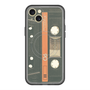 スリムプロテクションプレミアムケース with MagSafe［ RETORO CASSETTE TAPE - Opacity Black ］