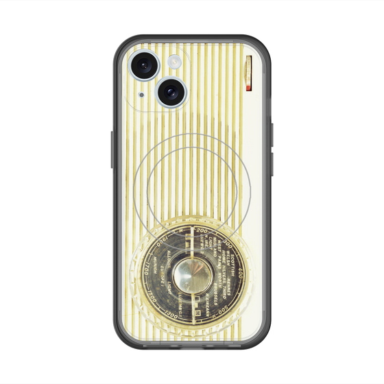 スリムプロテクションプレミアムケース with MagSafe［ RETORO RADIO - White ］