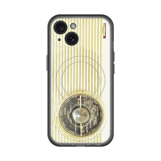 スリムプロテクションプレミアムケース with MagSafe［ RETORO RADIO - White ］