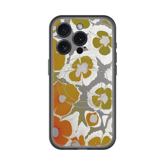 スリムプロテクションプレミアムケース with MagSafe［ y2k(Year2000) - Flower - Yellow Gray ］