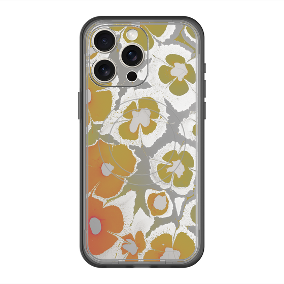 スリムプロテクションプレミアムケース with MagSafe［ y2k(Year2000) - Flower - Yellow Gray ］