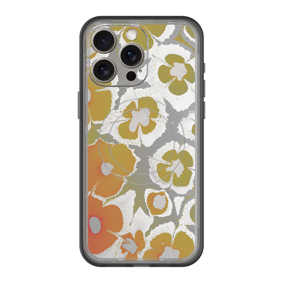 スリムプロテクションプレミアムケース with MagSafe［ y2k(Year2000) - Flower - Yellow Gray ］