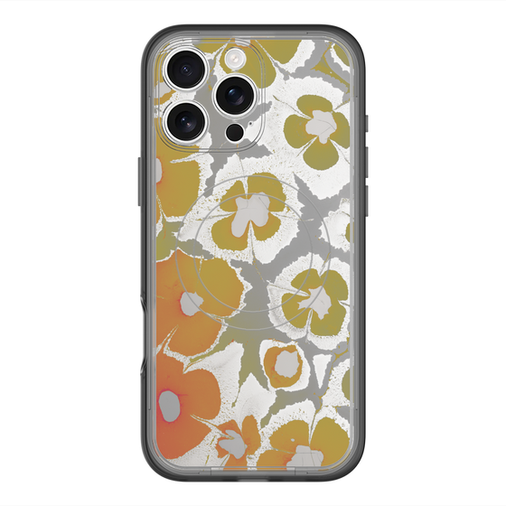 スリムプロテクションプレミアムケース with MagSafe［ y2k(Year2000) - Flower - Yellow Gray ］
