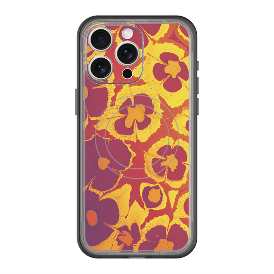 スリムプロテクションプレミアムケース with MagSafe［ y2k(Year2000) - Flower - Orange purple ］