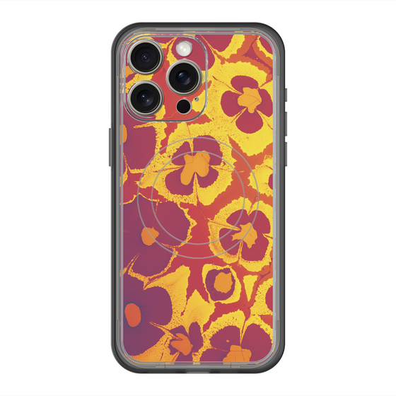 スリムプロテクションプレミアムケース with MagSafe［ y2k(Year2000) - Flower - Orange purple ］