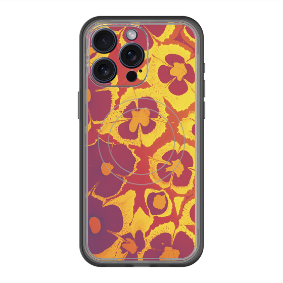 スリムプロテクションプレミアムケース with MagSafe［ y2k(Year2000) - Flower - Orange purple ］