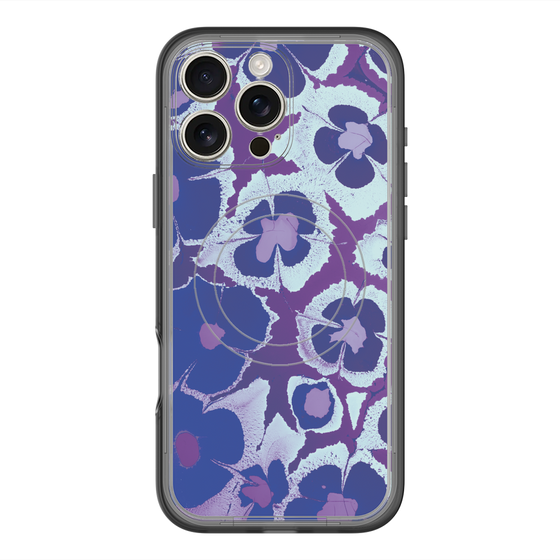 スリムプロテクションプレミアムケース with MagSafe［ y2k(Year2000) - Flower - Rich Purple ］