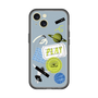 スリムプロテクションプレミアムケース with MagSafe［ Playful sticker - Dusty Blue ］