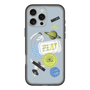 スリムプロテクションプレミアムケース with MagSafe［ Playful sticker - Dusty Blue ］