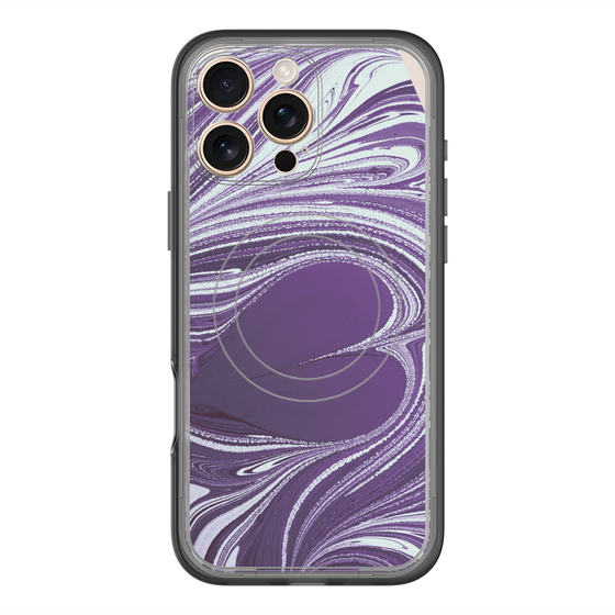 スリムプロテクションプレミアムケース with MagSafe［ y2k(Year2000) - Heart - Rich Purple ］