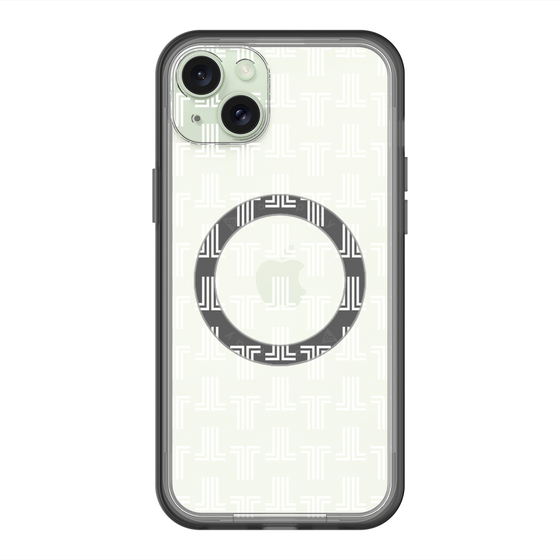 スリムプロテクションプレミアムケース with MagSafe［ LANVIN en Bleu - Monogram - White ］
