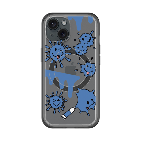 スリムプロテクションプレミアムケース with MagSafe［ PAINTING SMILE Blue ］